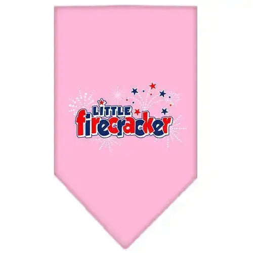Little-Firecracker-Screen-Print-Bandana-Light-Pink-Small-GreatEagleInc-333916515