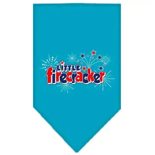 Little-Firecracker-Screen-Print-Bandana-Turquoise-Small-GreatEagleInc-318941182