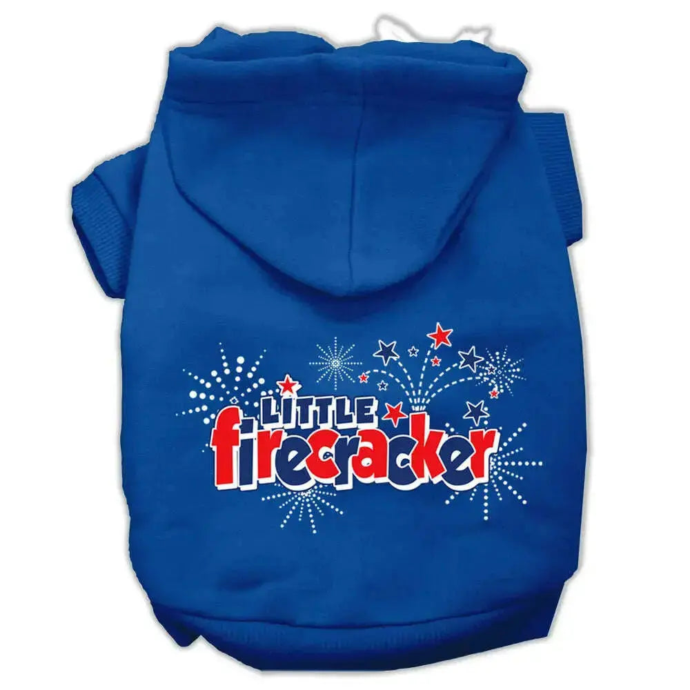 Little-Firecracker-Screen-Print-Pet-Hoodies-Blue-Size-Xxl-GreatEagleInc-318624420
