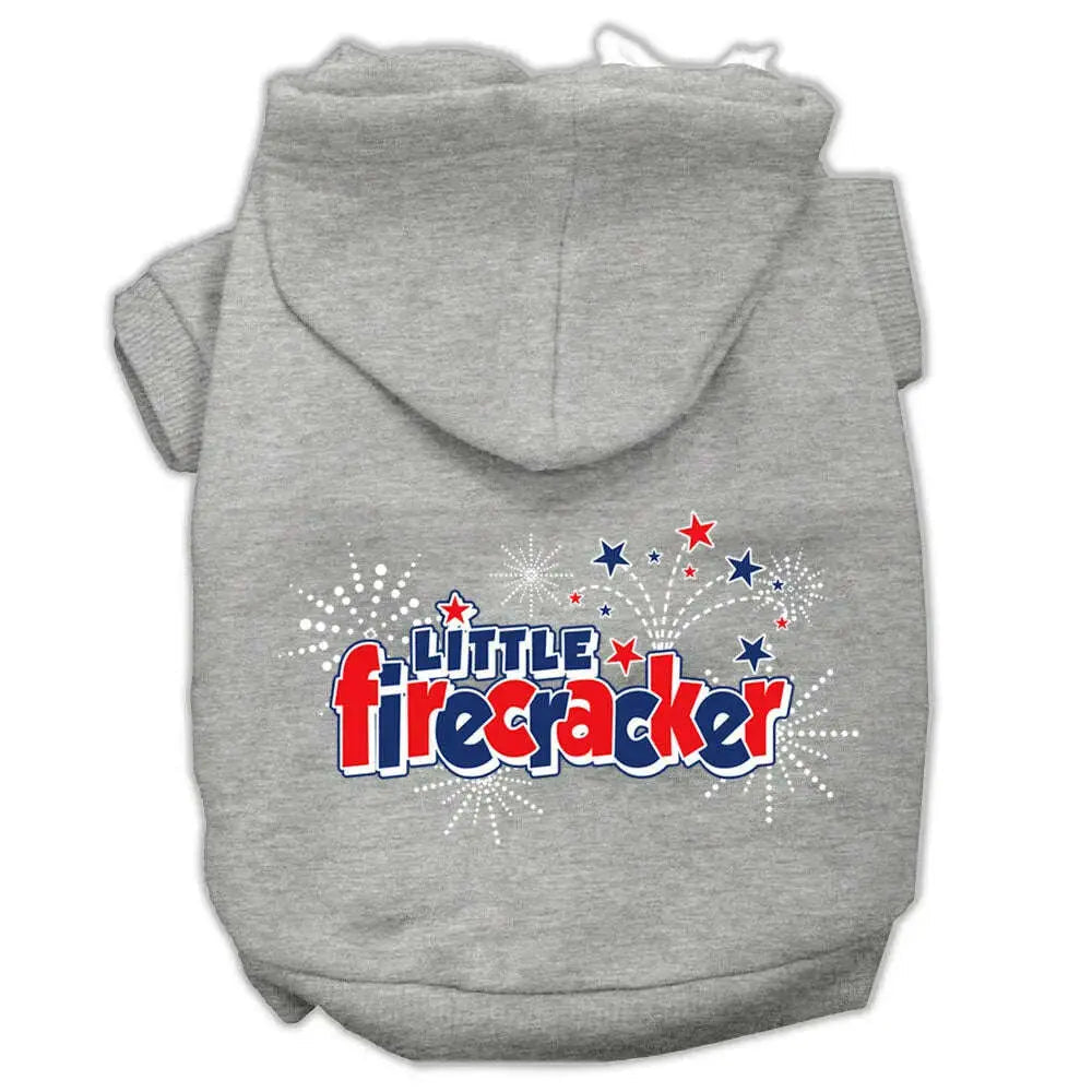 Little-Firecracker-Screen-Print-Pet-Hoodies-Grey-M-GreatEagleInc-319416163
