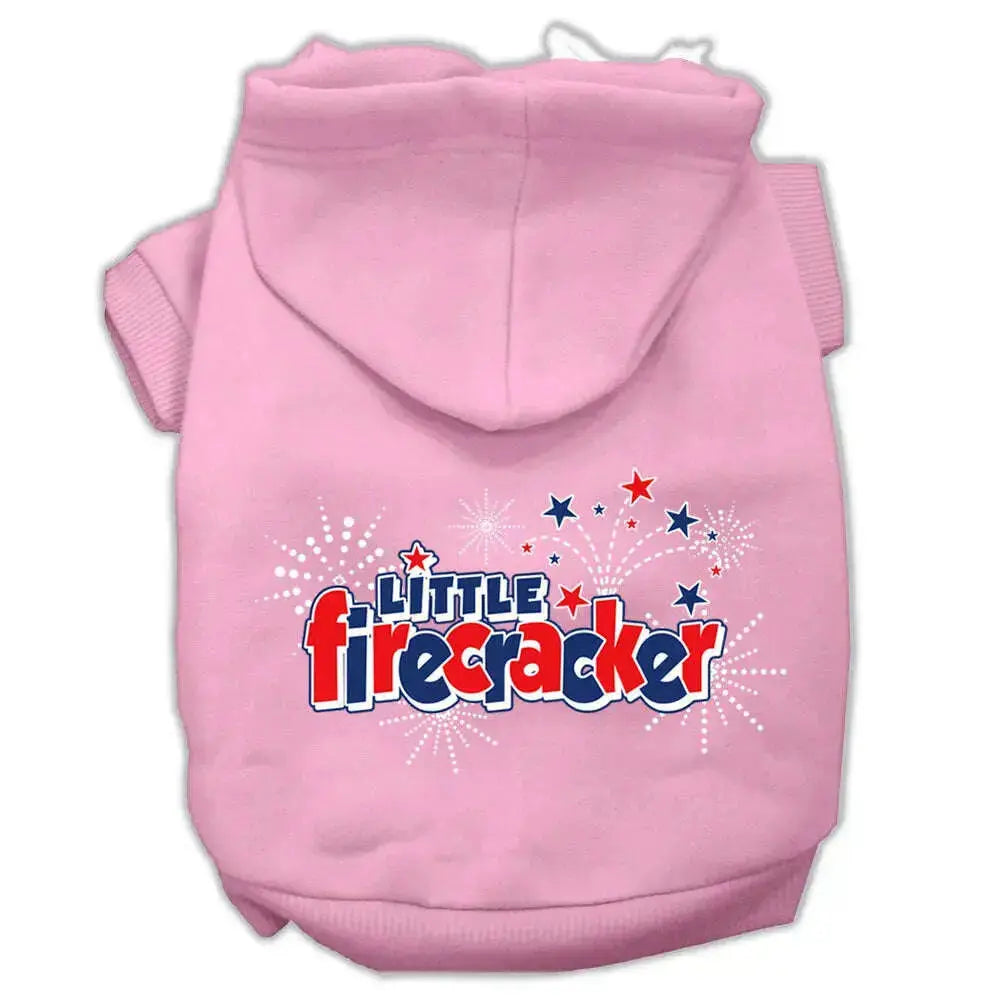 Little-Firecracker-Screen-Print-Pet-Hoodies-Light-Pink-Size-L-GreatEagleInc-319417087