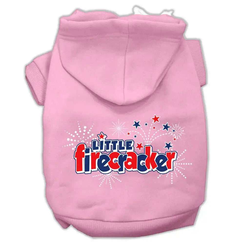 Little-Firecracker-Screen-Print-Pet-Hoodies-Light-Pink-Size-S-GreatEagleInc-318624114