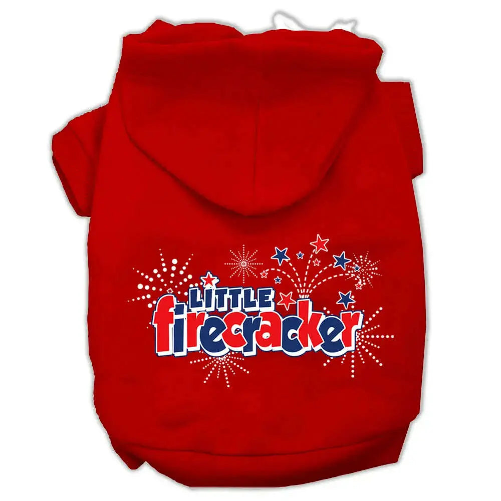Little-Firecracker-Screen-Print-Pet-Hoodies-Red-Size-S-GreatEagleInc-319415076