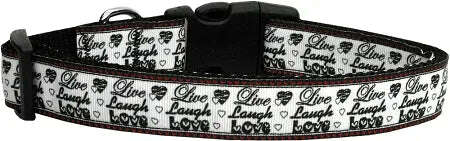 Live-Laugh-And-Love-Nylon-Dog-Collar-Xs-GreatEagleInc-318498439