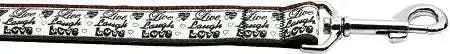 Live-Laugh-And-Love-Nylon-Dog-Leash-3-8-Inch-Wide-4ft-Long-GreatEagleInc-318490132