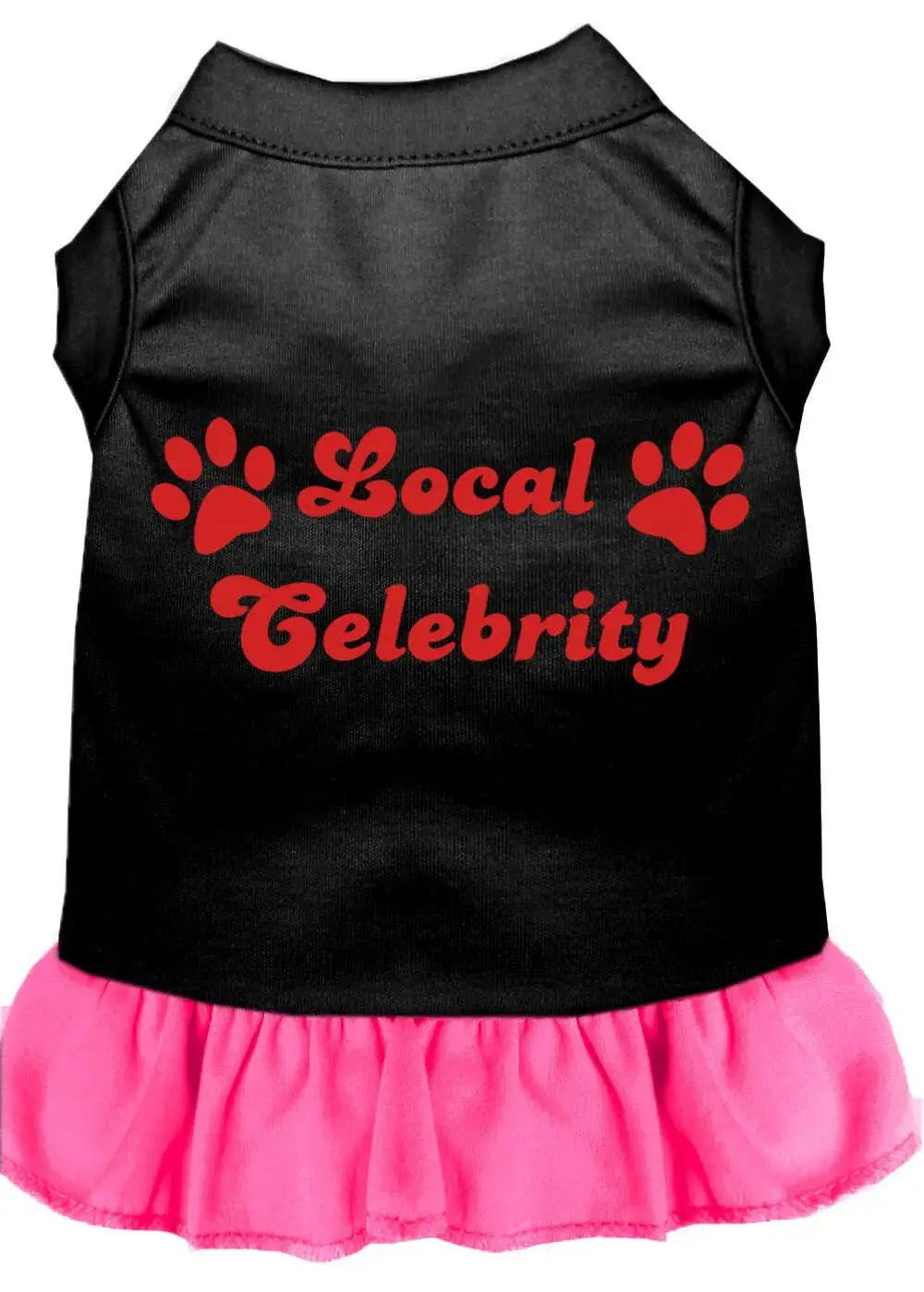 Local-Celebrity-Screen-Print-Dress-Black-With-Bright-Pink-Xs-GreatEagleInc-319244325