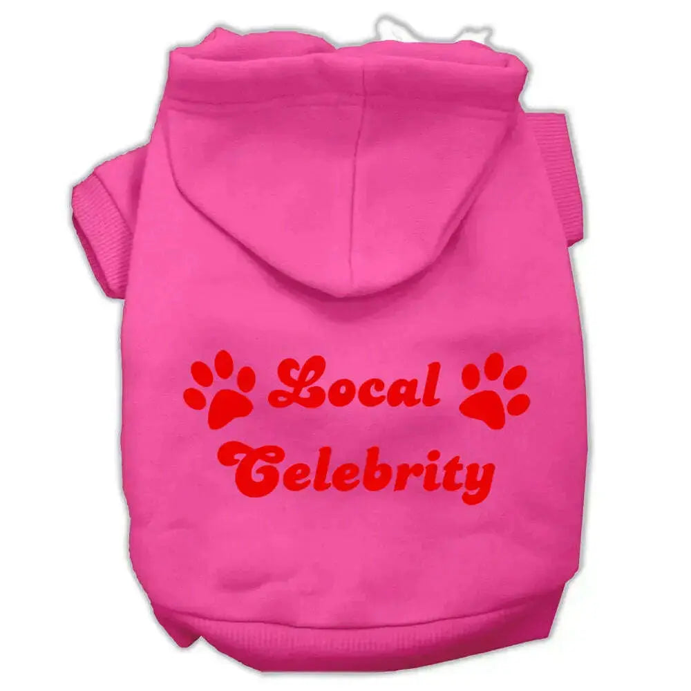 Local-Celebrity-Screen-Print-Pet-Hoodies-Bright-Pink-Size-Lg-GreatEagleInc-320152284