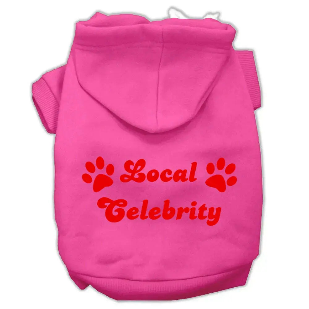 Local-Celebrity-Screen-Print-Pet-Hoodies-Bright-Pink-Size-Sm-GreatEagleInc-333894610