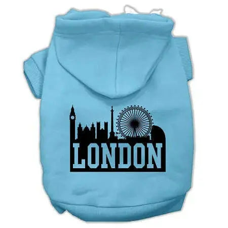 London-Skyline-Screen-Print-Pet-Hoodies-Baby-Blue-Size-Xl-GreatEagleInc-319669039