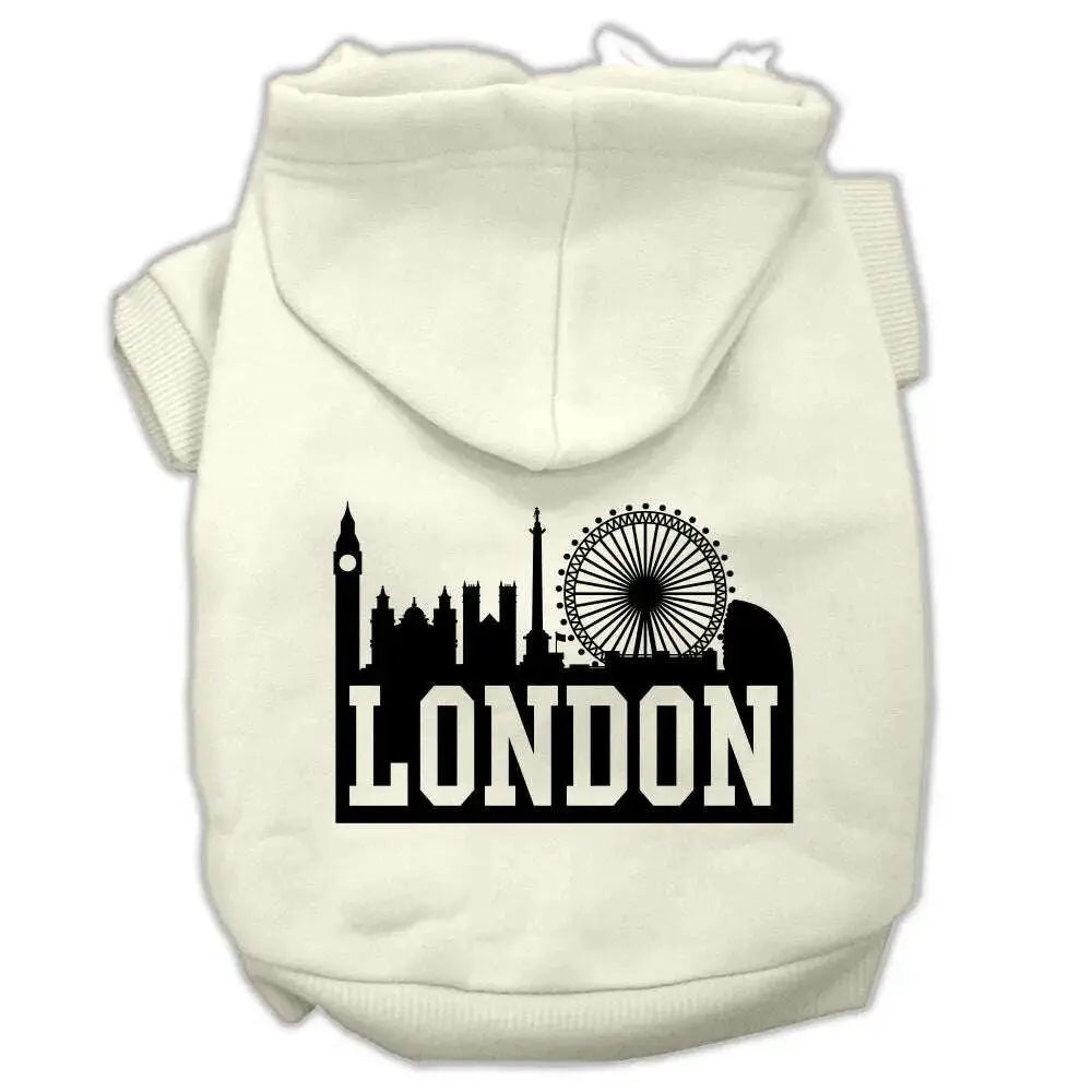London-Skyline-Screen-Print-Pet-Hoodies-Cream-Size-Med-GreatEagleInc-319670468
