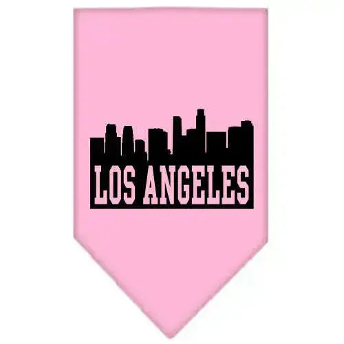 Los-Angeles-Skyline-Screen-Print-Bandana-Light-Pink-Large-GreatEagleInc-319143591