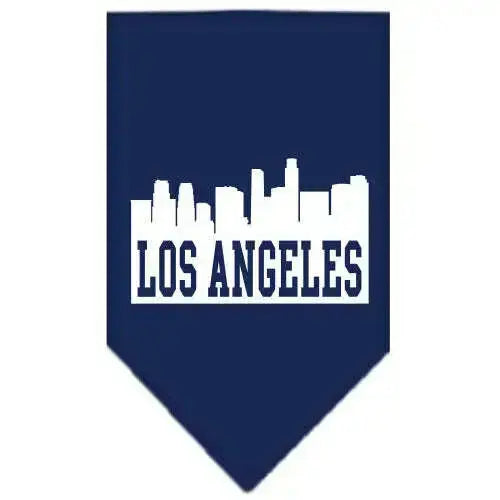 Los-Angeles-Skyline-Screen-Print-Bandana-Navy-Blue-Small-GreatEagleInc-319142453