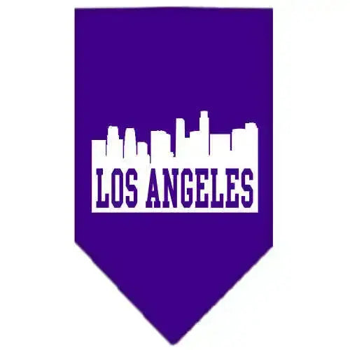Los-Angeles-Skyline-Screen-Print-Bandana-Purple-Small-GreatEagleInc-319142286
