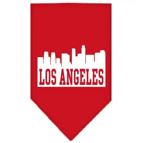 Los-Angeles-Skyline-Screen-Print-Bandana-Red-Small-GreatEagleInc-319142168