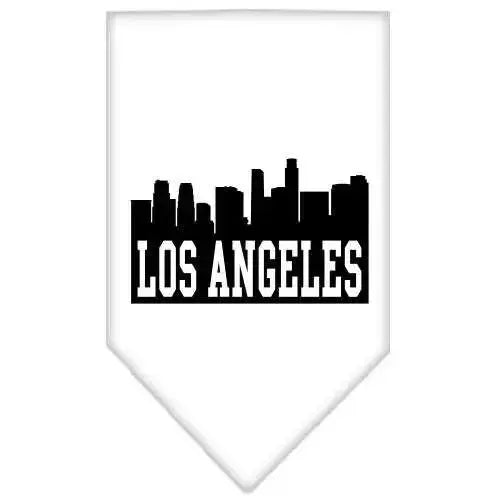 Los-Angeles-Skyline-Screen-Print-Bandana-White-Large-GreatEagleInc-319143253