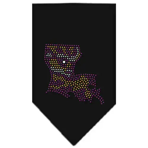 Louisiana-Rhinestone-Bandana-Black-Large-GreatEagleInc-319024746