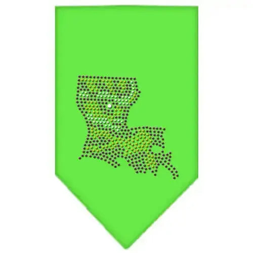 Louisiana-Rhinestone-Bandana-Lime-Green-Large-GreatEagleInc-319024263