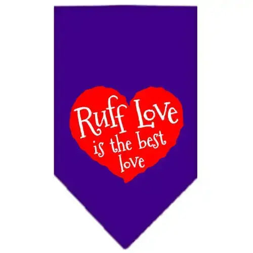 Love-Is-A-Four-Leg-Word-Screen-Print-Bandana-Purple-Small-GreatEagleInc-319358332