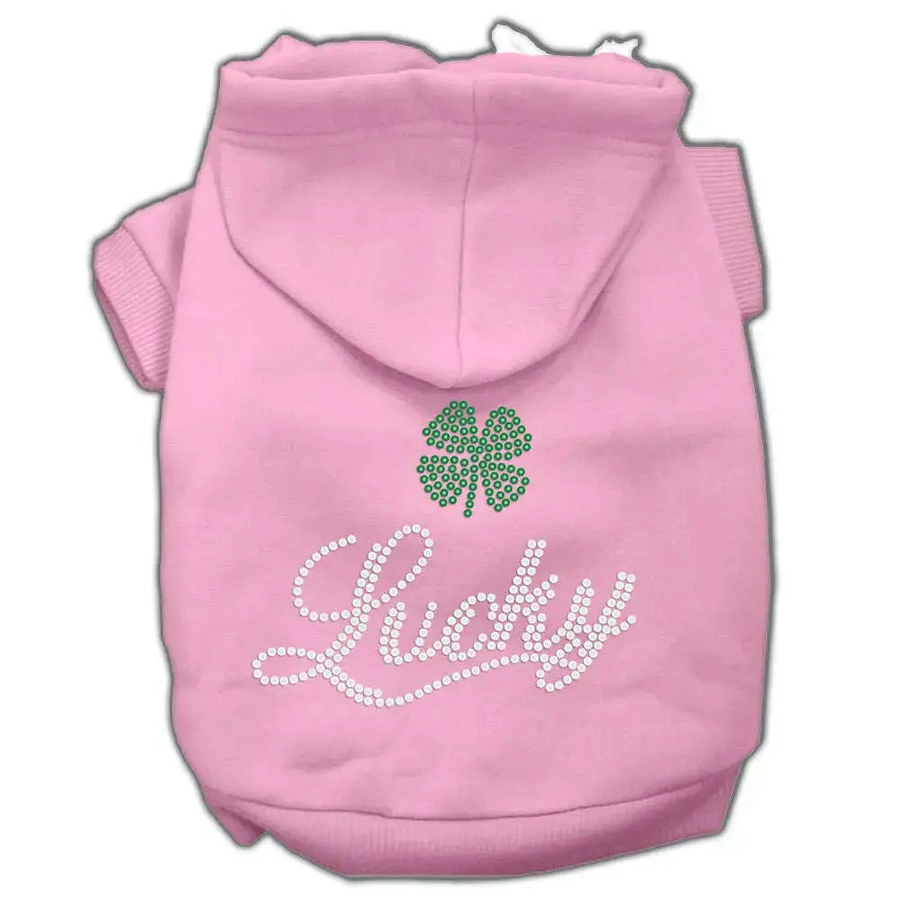 Lucky-Rhinestone-Hoodies-Pink-M-GreatEagleInc-319596659