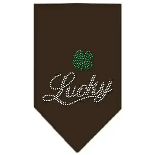 Lucky-Script-Rhinestone-Bandana-Cocoa-Large-GreatEagleInc-319133869