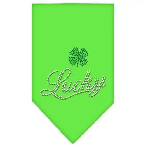 Lucky-Script-Rhinestone-Bandana-Lime-Green-Large-GreatEagleInc-318592775