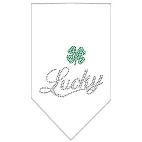 Lucky-Script-Rhinestone-Bandana-White-Large-GreatEagleInc-319133499