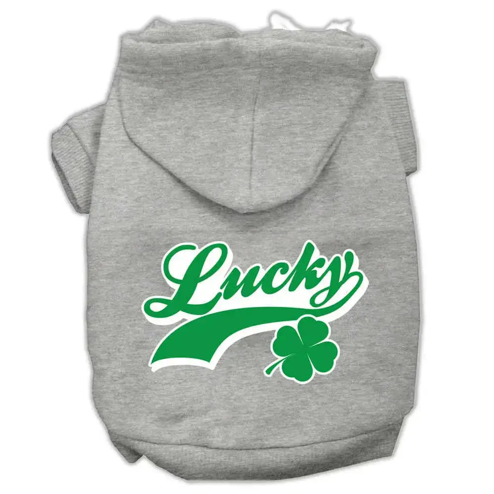Lucky-Swoosh-Screen-Print-Pet-Hoodies-Grey-Size-Lg-GreatEagleInc-319686495