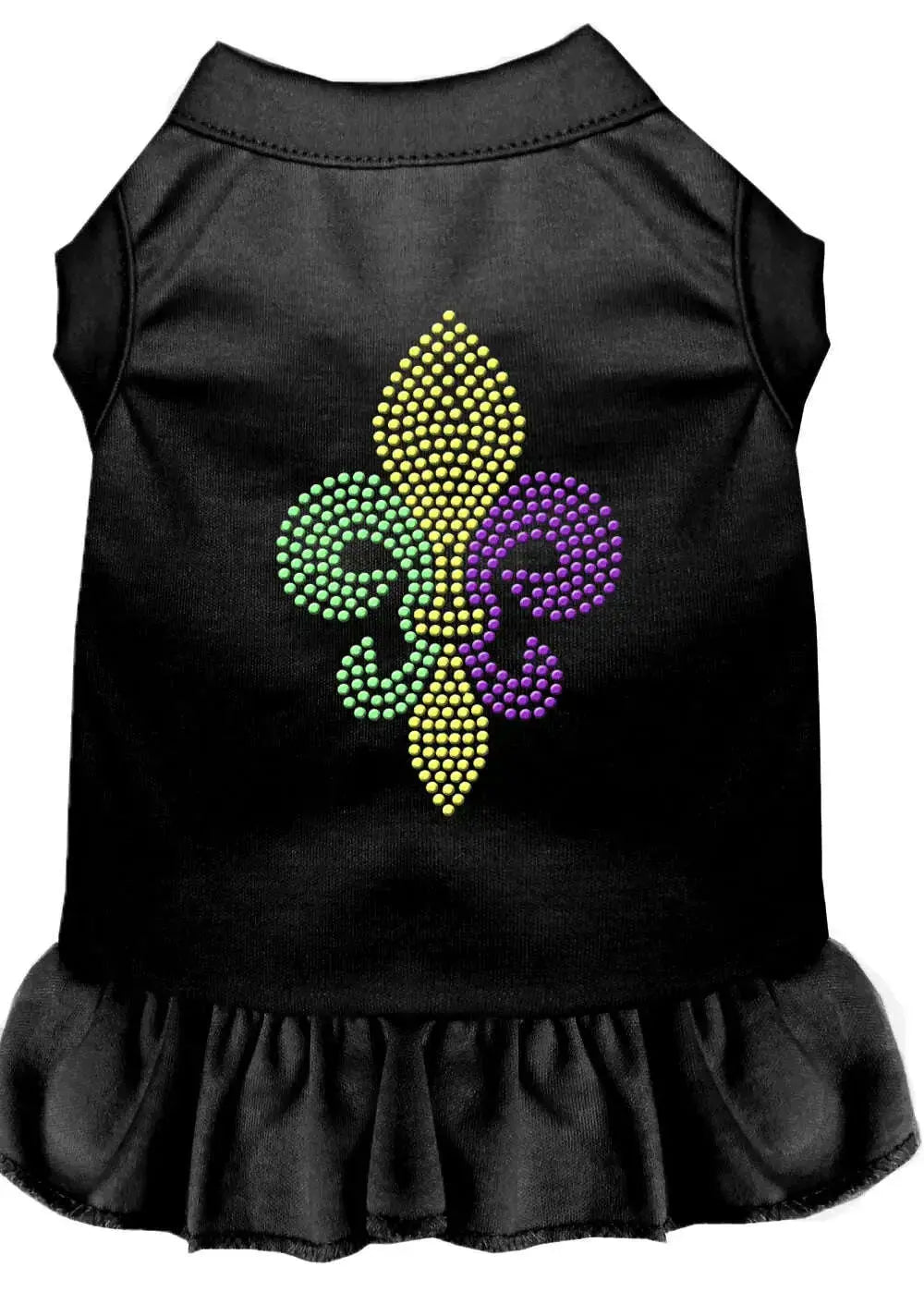 Mardi-Gras-Fleur-De-Lis-Rhinestone-Dress-Black-Med-GreatEagleInc-318702492