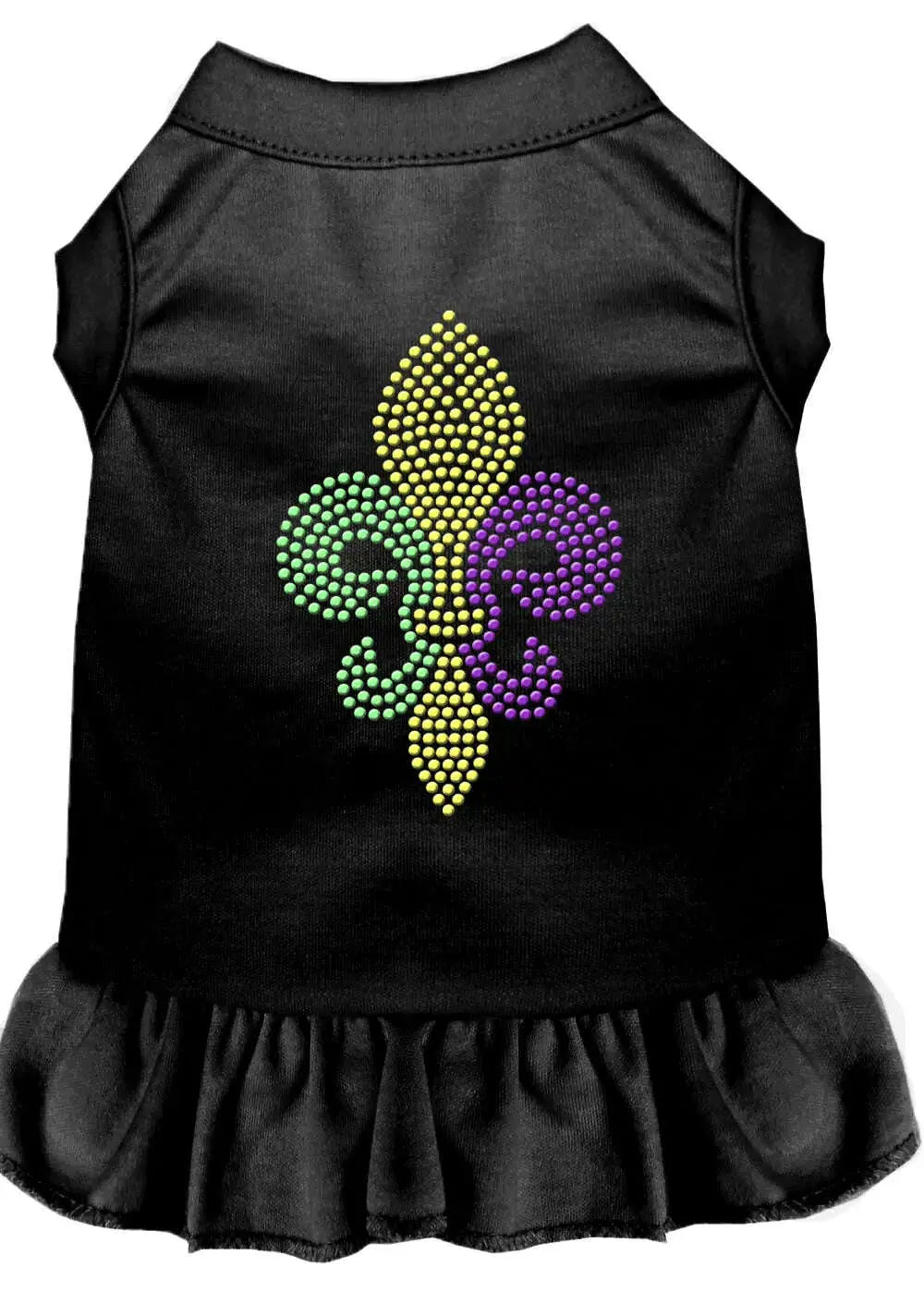Mardi-Gras-Fleur-De-Lis-Rhinestone-Dress-Black-Xxxl-GreatEagleInc-320074781