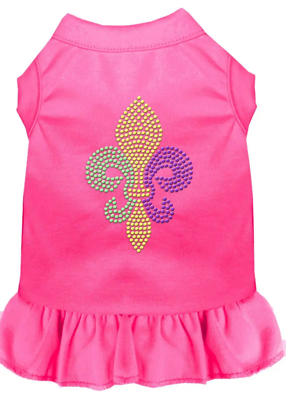 Mardi-Gras-Fleur-De-Lis-Rhinestone-Dress-Bright-Pink-Xxxl-GreatEagleInc-320074317