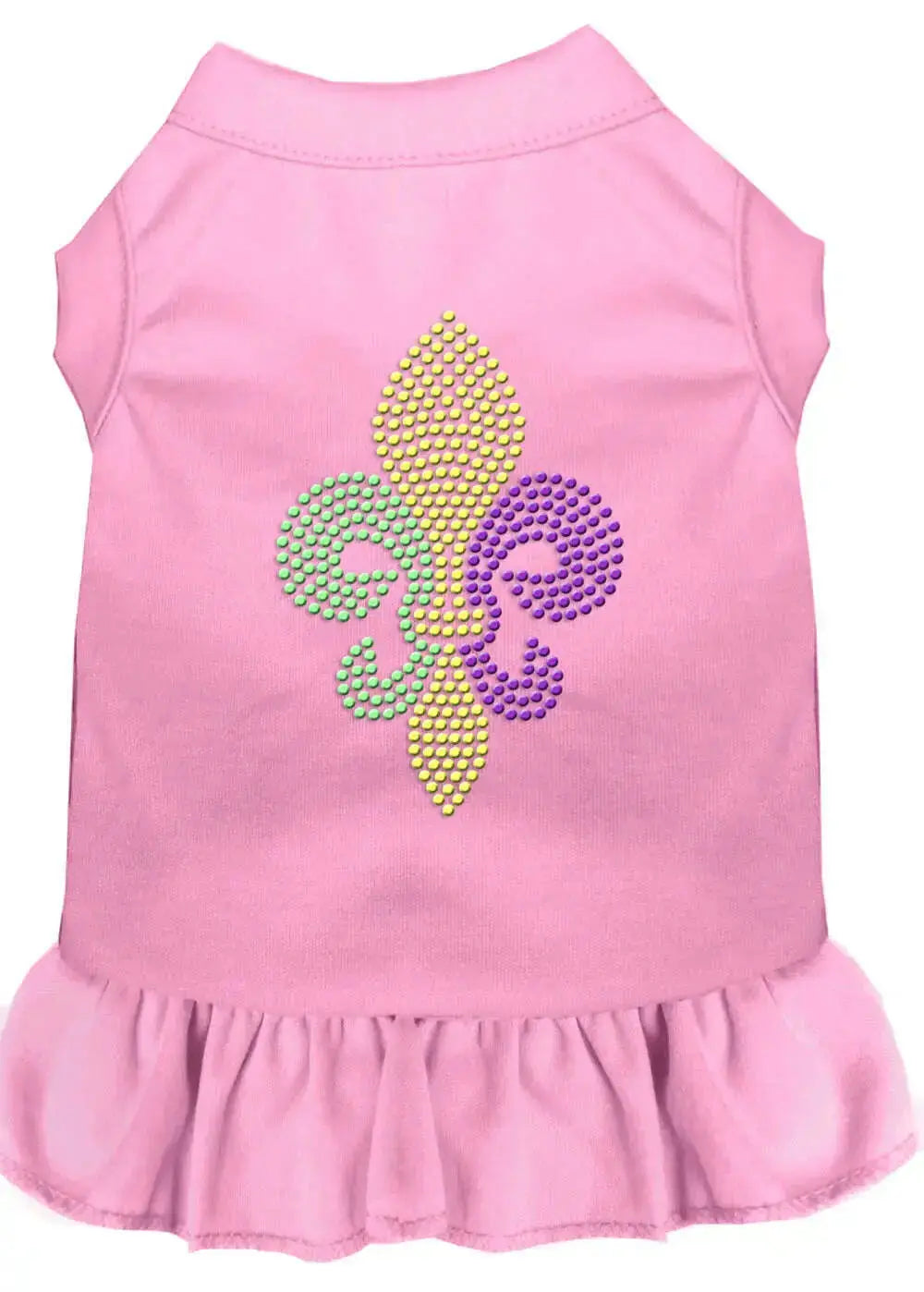 Mardi-Gras-Fleur-De-Lis-Rhinestone-Dress-Light-Pink-4x-GreatEagleInc-318614926