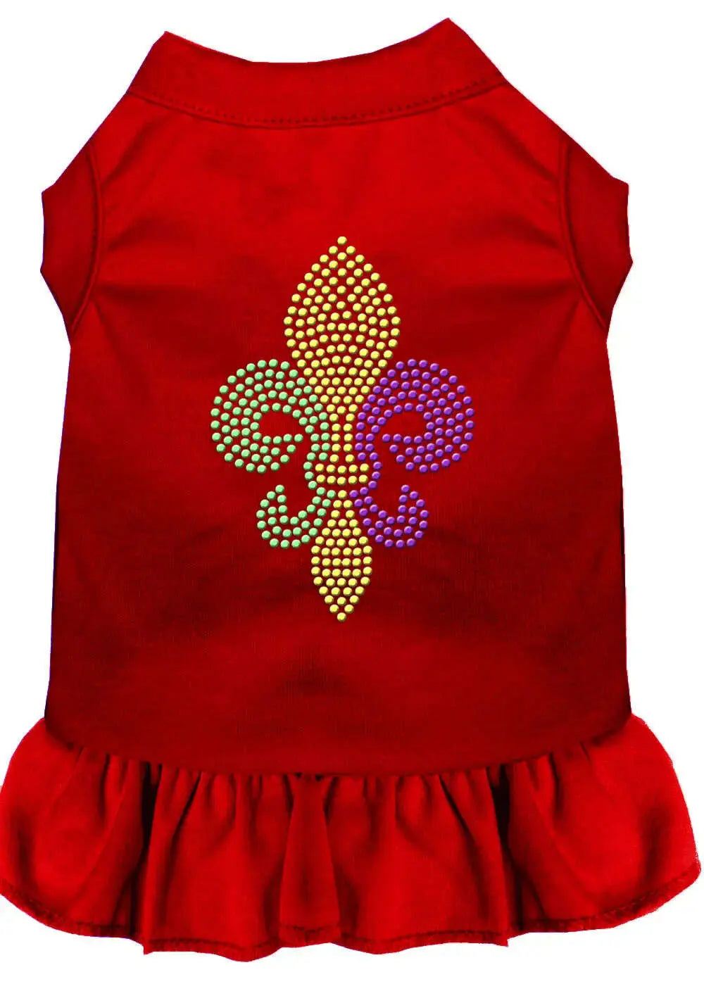 Mardi-Gras-Fleur-De-Lis-Rhinestone-Dress-Red-Xxl-GreatEagleInc-320075049
