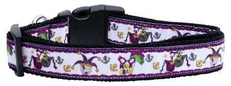Mardi-Gras-Nylon-Dog-Collar-Medium-Narrow-GreatEagleInc-318477777