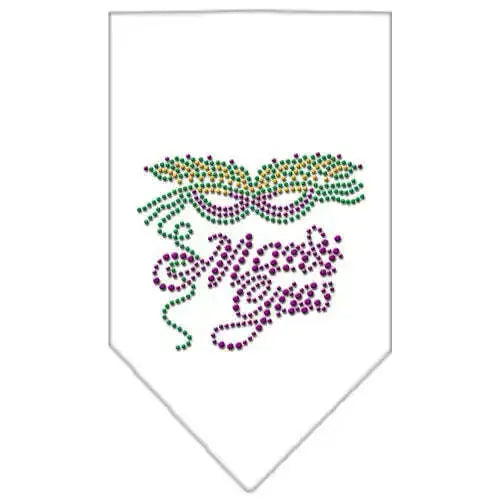 Mardi-Gras-Rhinestone-Bandana-White-Large-GreatEagleInc-319131692