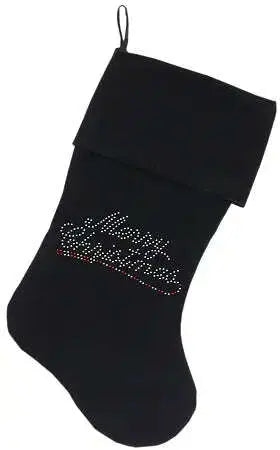 Merry-Christmas-Rhinestone-18-Inch-Velvet-Christmas-Stocking-Black-GreatEagleInc-319868721