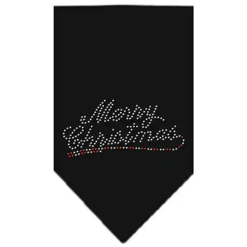 Merry-Christmas-Rhinestone-Bandana-Black-Large-GreatEagleInc-319048147