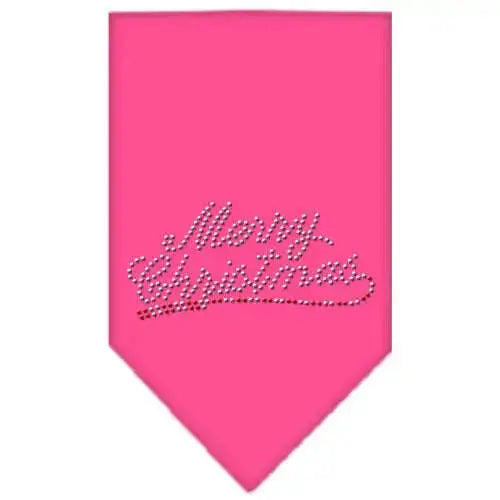 Merry-Christmas-Rhinestone-Bandana-Bright-Pink-Large-GreatEagleInc-319048092