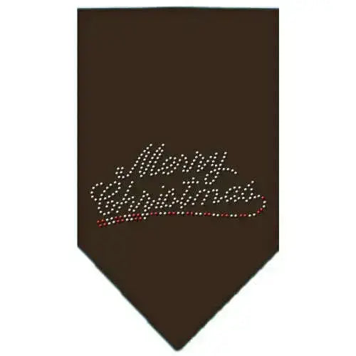 Merry-Christmas-Rhinestone-Bandana-Cocoa-Large-GreatEagleInc-319047966