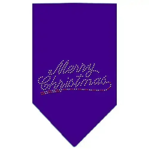 Merry-Christmas-Rhinestone-Bandana-Purple-Small-GreatEagleInc-318995495