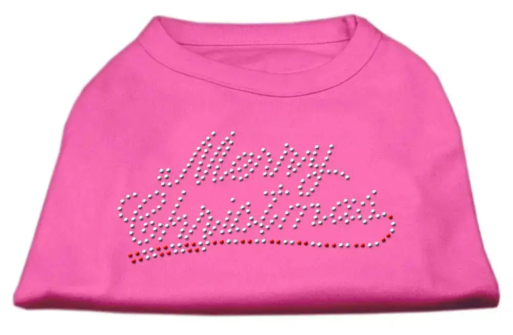 Merry-Christmas-Rhinestone-Shirt-Bright-Pink-Xxl-GreatEagleInc-318716335