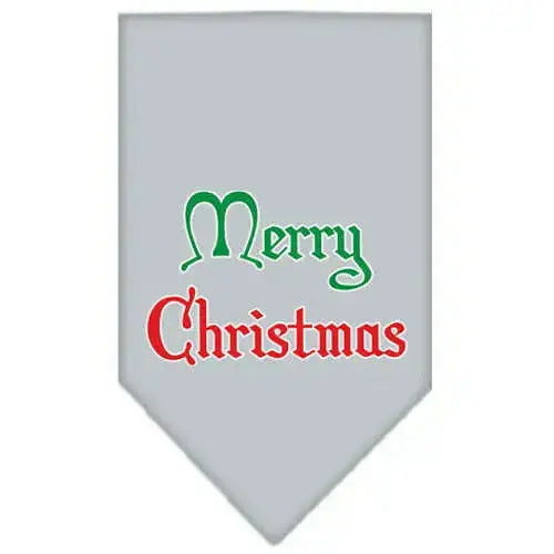 Merry-Christmas-Screen-Print-Bandana-Grey-Large-GreatEagleInc-319828747