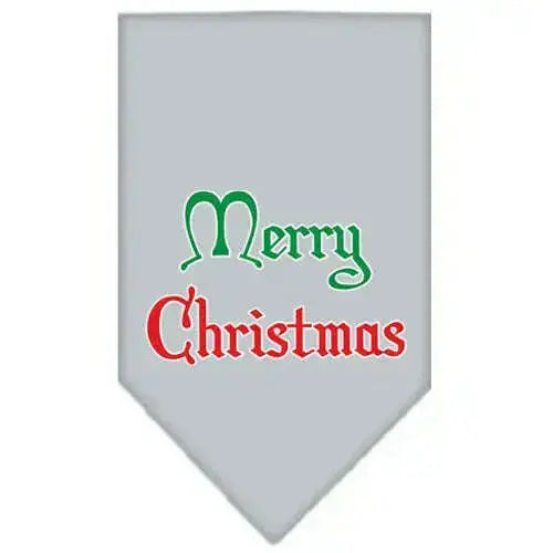 Merry-Christmas-Screen-Print-Bandana-Grey-Small-GreatEagleInc-319827494
