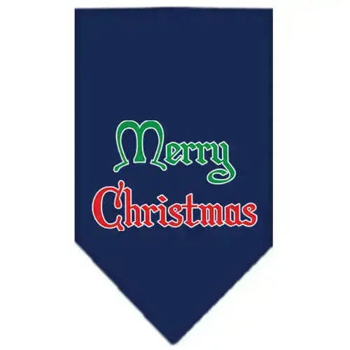 Merry-Christmas-Screen-Print-Bandana-Navy-Blue-Small-GreatEagleInc-319827151