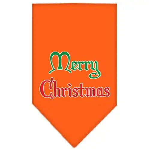 Merry-Christmas-Screen-Print-Bandana-Orange-Small-GreatEagleInc-319827069