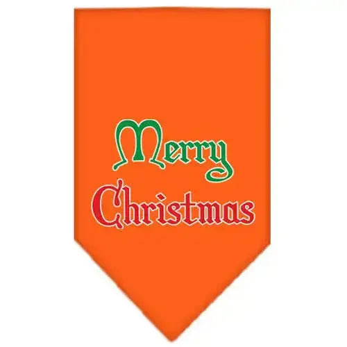 Merry-Christmas-Screen-Print-Bandana-Orange-Small-GreatEagleInc-319827069