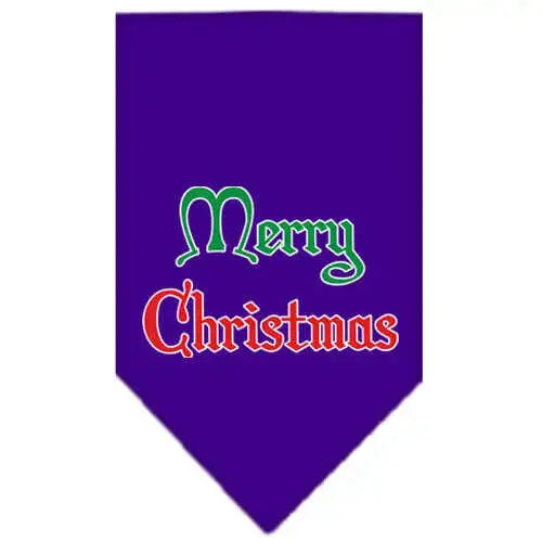 Merry-Christmas-Screen-Print-Bandana-Purple-Large-GreatEagleInc-319828326