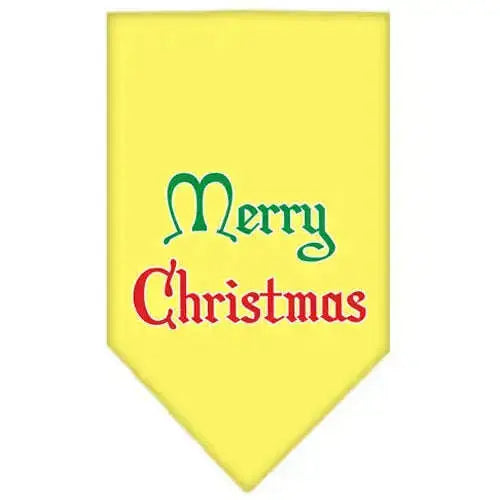 Merry-Christmas-Screen-Print-Bandana-Yellow-Large-GreatEagleInc-319827957