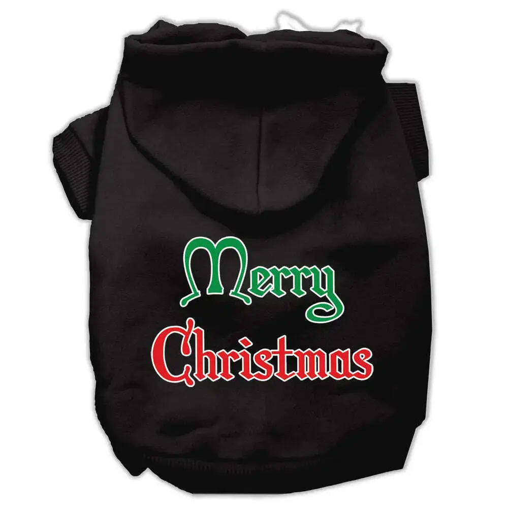 Merry-Christmas-Screen-Print-Pet-Hoodies-Black-Size-Sm-GreatEagleInc-319370528