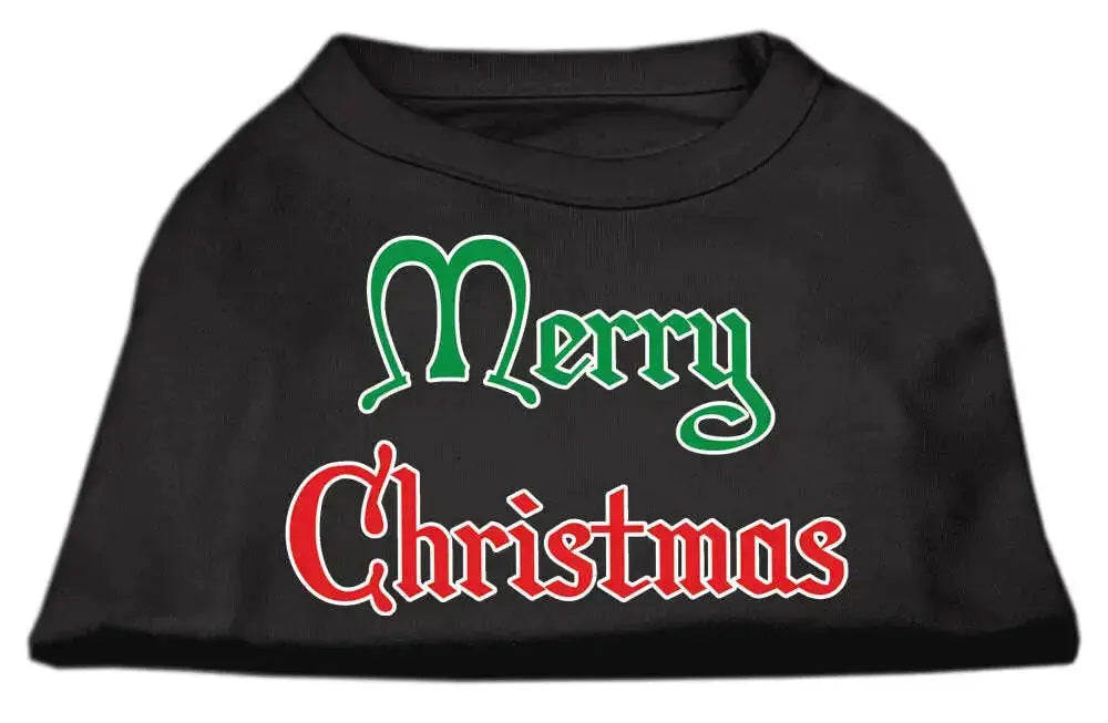 Merry-Christmas-Screen-Print-Shirt-Black-Med-GreatEagleInc-318856834
