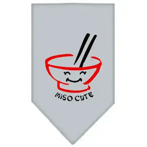 Miso-Cute-Screen-Print-Bandana-Grey-Small-GreatEagleInc-319158028